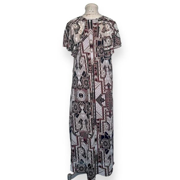 Y2K NICOLE RICHIE Chiffon Midi Boho Dress Red Bow Sundress Cottagecore Hippie - Picture 6 of 11